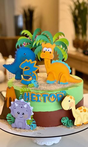 Arquivo Topo de Bolo - Dinossauros Cute