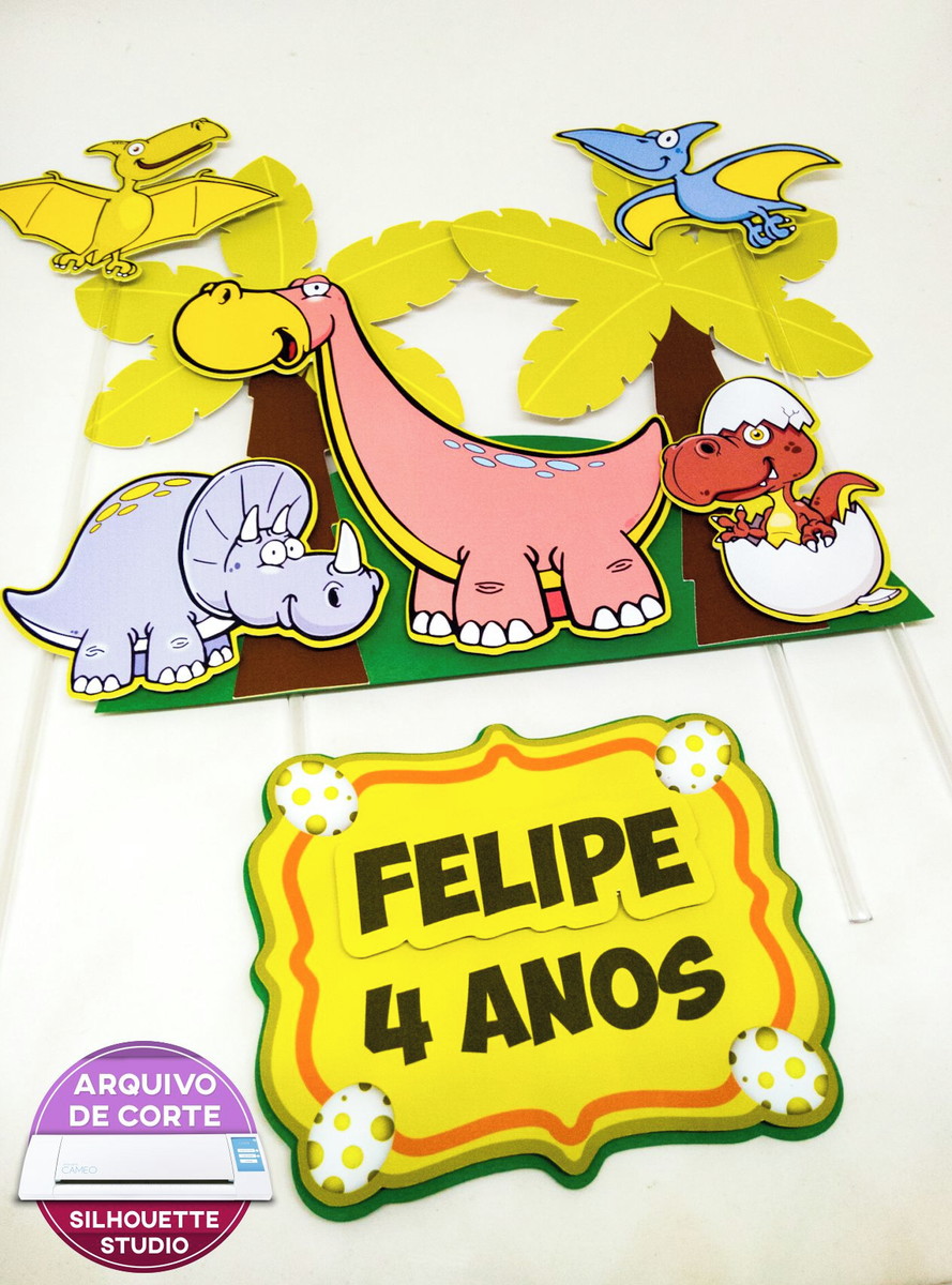 Arquivo Topo de Bolo - Dinossauros