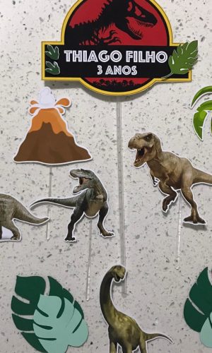 Arquivo Topo de Bolo Dinossauros