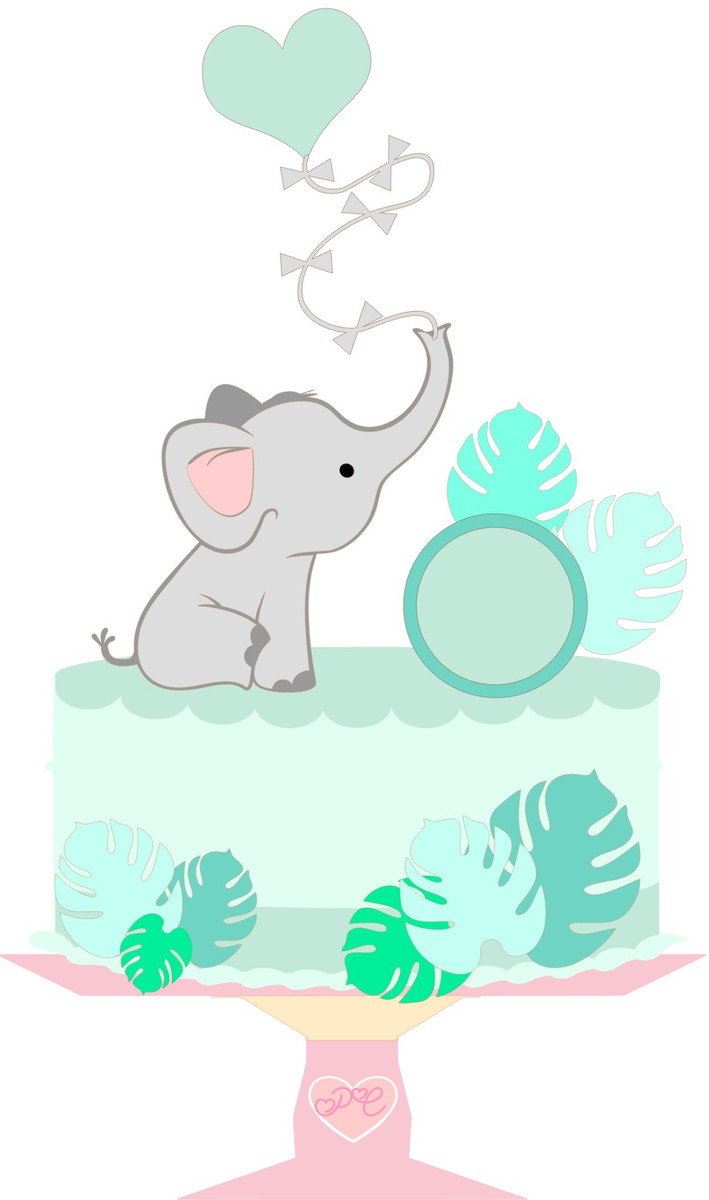 Arquivo Topo de Bolo - Elefante