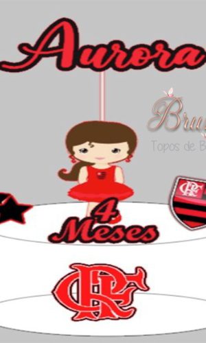 Arquivo Topo de Bolo Flamengo Menina
