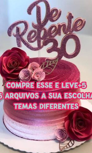Arquivo Topo de Bolo Floral de Repente 30.studio
