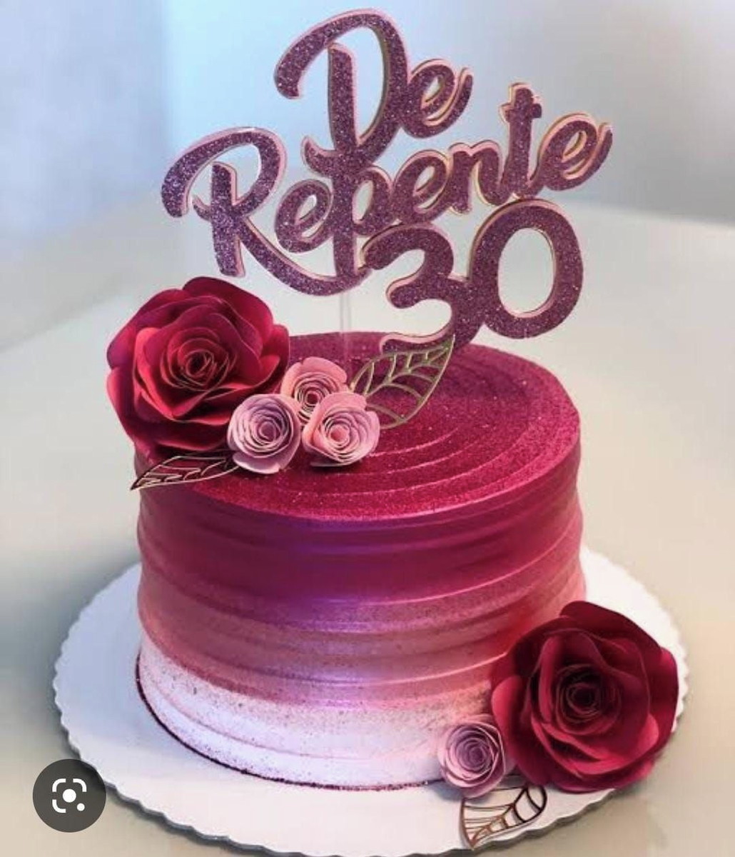 Arquivo Topo de Bolo Floral de Repente 30.studio - Imagem 2