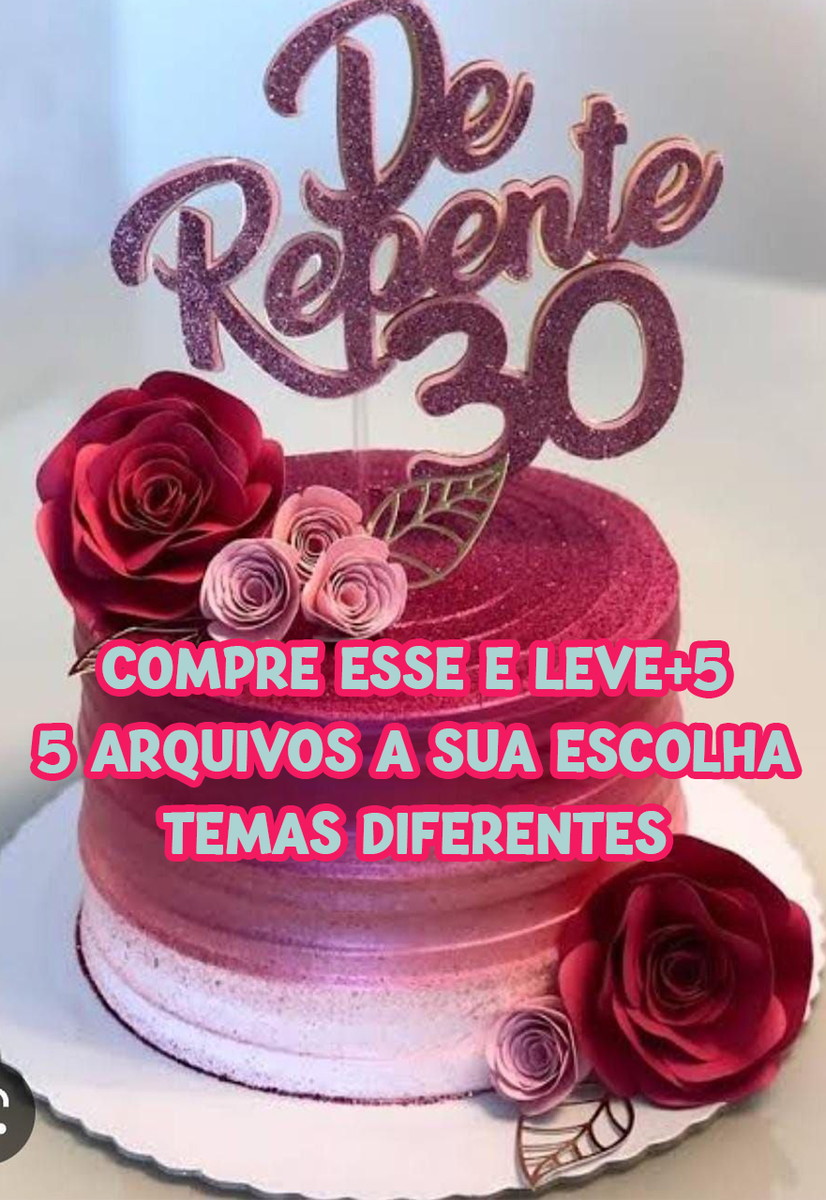Arquivo Topo de Bolo Floral de Repente 30.studio