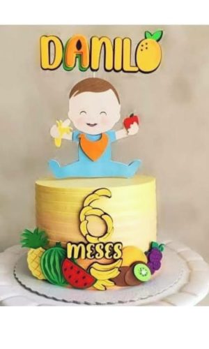 Arquivo Topo de Bolo Frutinhas Baby Menino