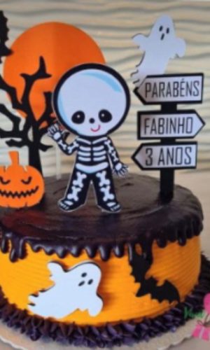 Arquivo Topo de Bolo Halloween .studio