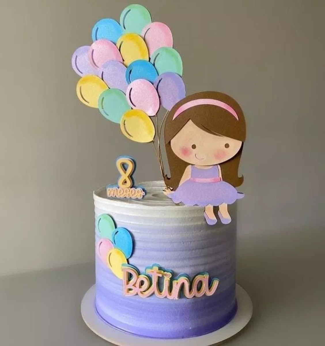 Arquivo Topo de Bolo - Menina Balão