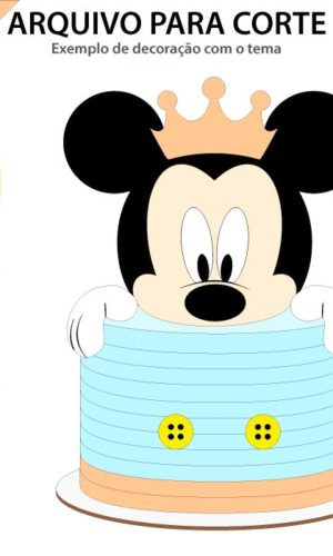 ARQUIVO Topo de bolo Mickey Baby +1 arquivo da loja
