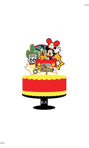 ARQUIVO DIGITAL topo de bolo Mickey CAMADAS