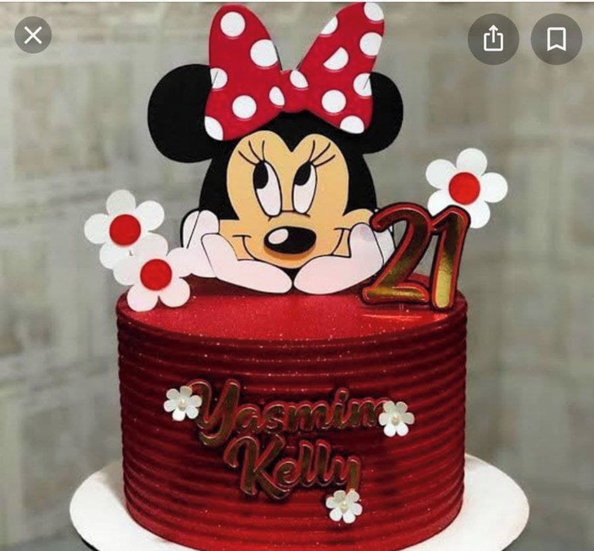 Arquivo topo de bolo Minnie