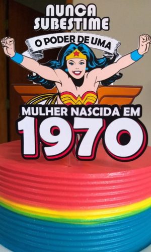 Arquivo Topo de Bolo - Mulher Maravilha