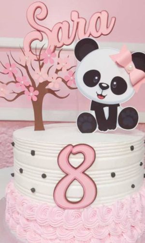 Arquivo topo de bolo panda