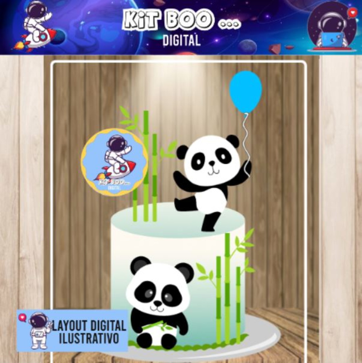 Arquivo Topo de Bolo - Panda