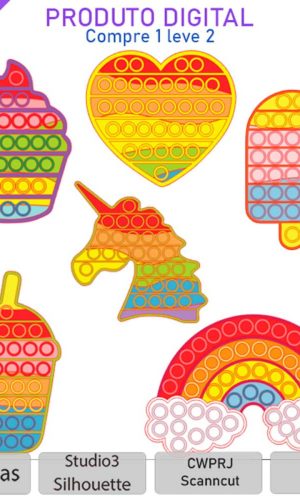 ARQUIVO Topo de bolo Pop It em camadas +1tema da loja