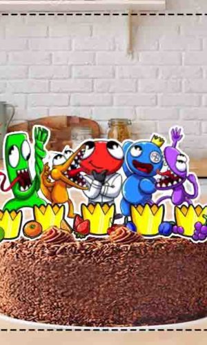 Arquivo Topo de Bolo Rainbow Friends - Compre 1 Ganhe Outro