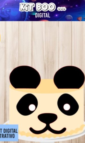 Arquivo Topo de Bolo - Rosto Panda
