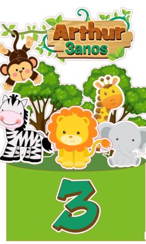 ARQUIVO TOPO DE BOLO SAFARI