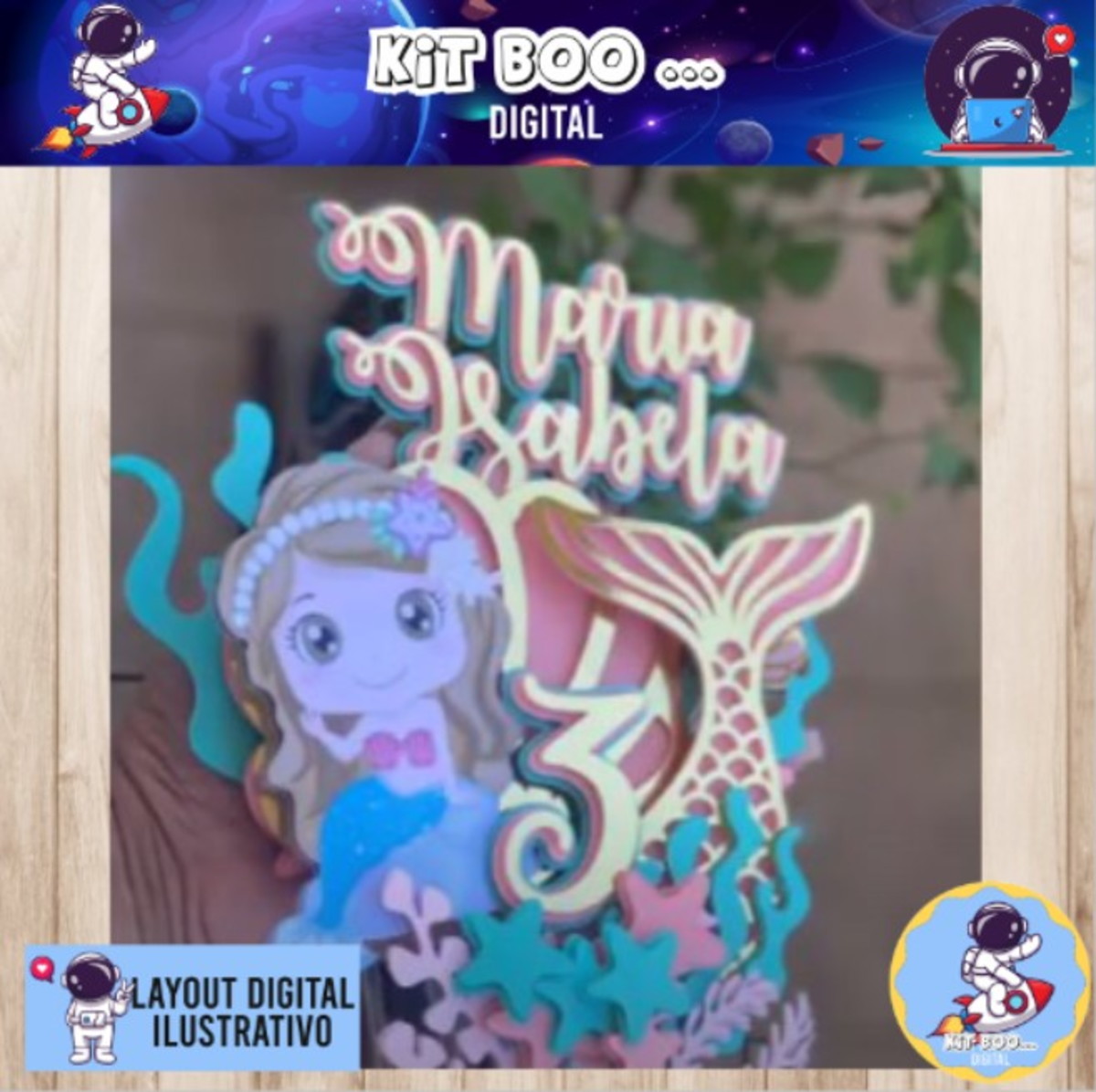 Arquivo Topo de Bolo - Sereia Cute