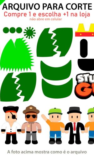 ARQUIVO Topo de bolo Stumble Guys Camadas +1 arquivo da loja