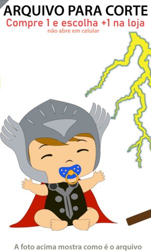 Arquivo Topo de Bolo Thor Bebê +1 Arquivo da Loja