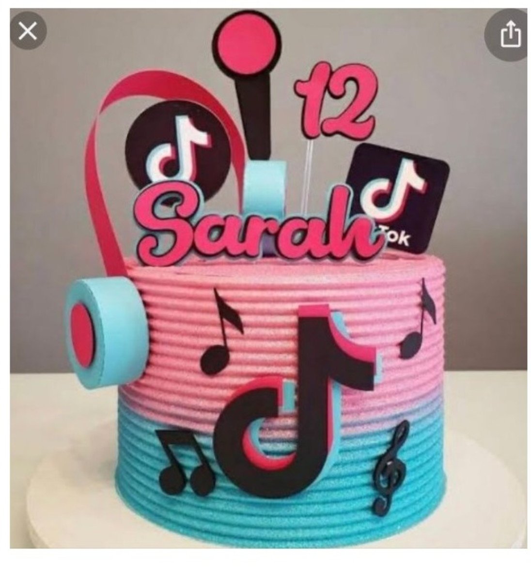 Arquivo Topo de Bolo Tiktok pdf e Studio