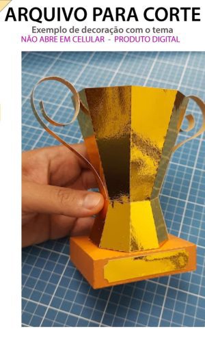Arquivo Topo de Bolo Troféu 3d +1 Arquivo da Loja