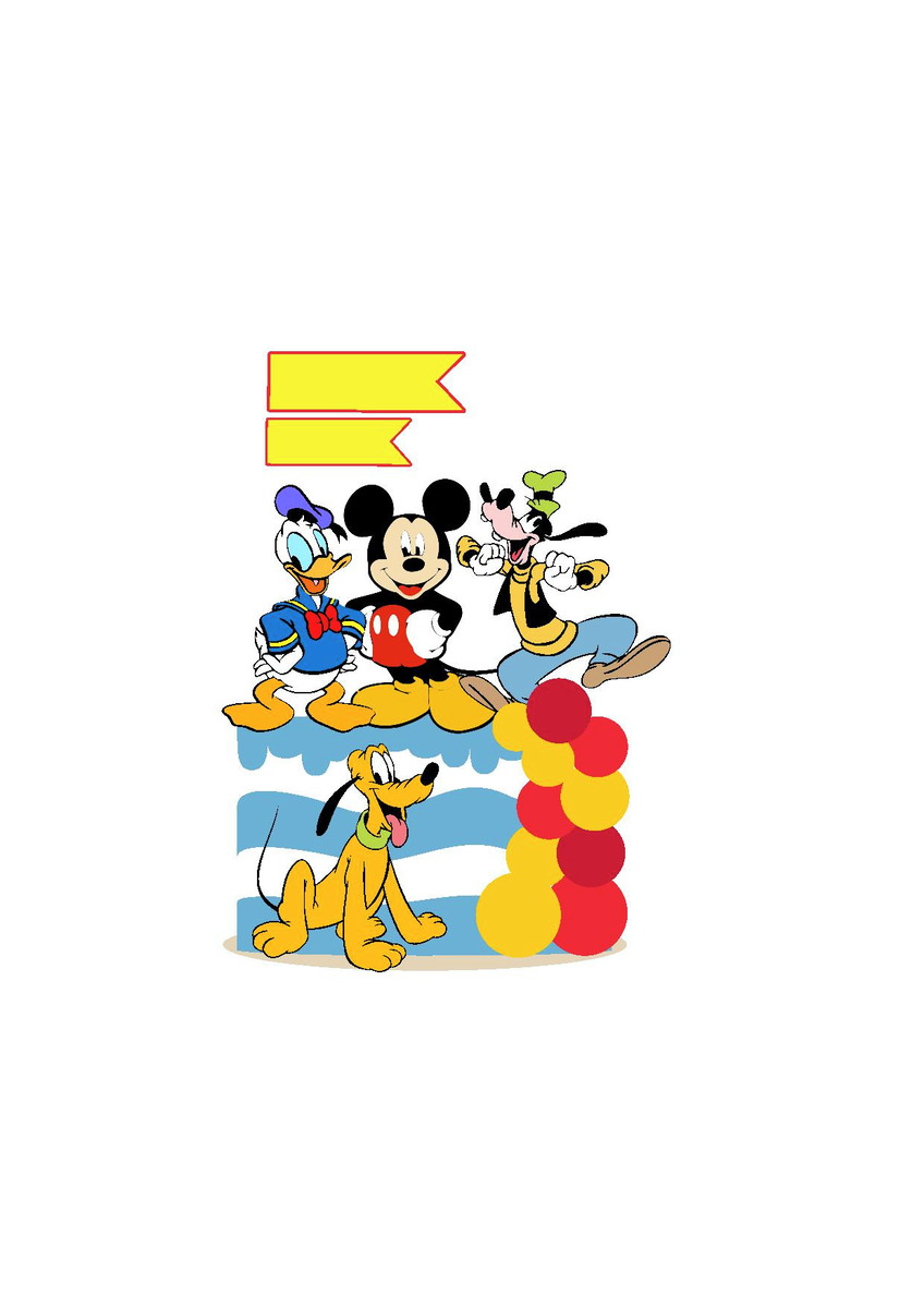 Arquivo Topo de Bolo Turma do Mickey Camada