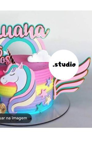 Arquivo Topo de Bolo Unicornio