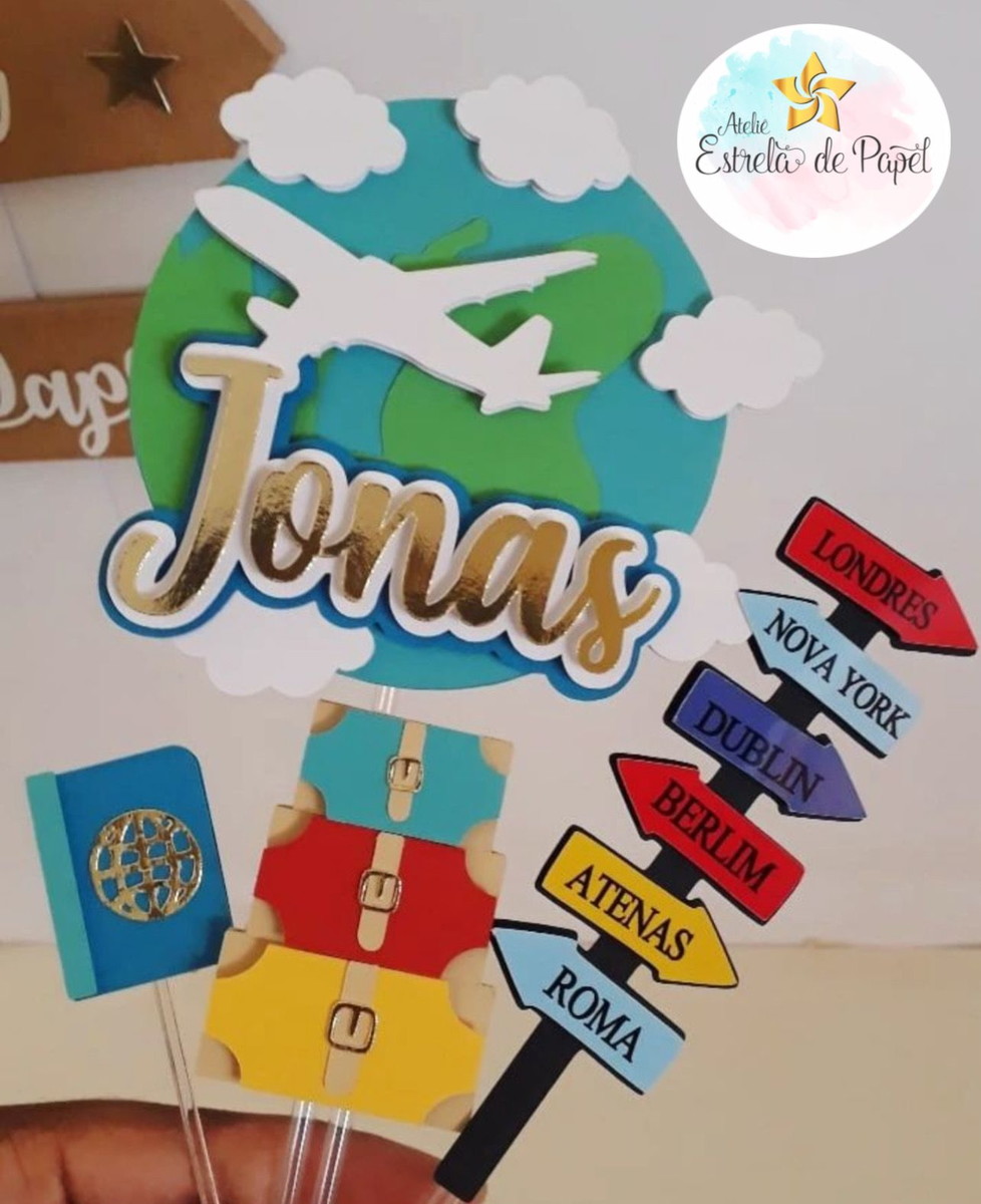 Arquivo Topo de Bolo Viagem - Férias - Imagem 2