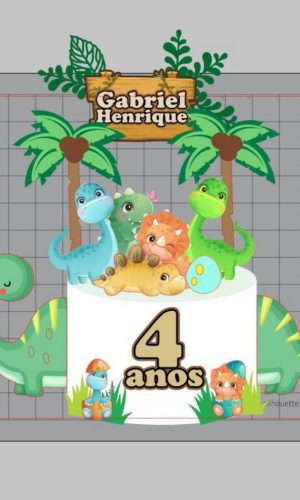 Arquivo Topo Dinossauro/+20kits Cod:17