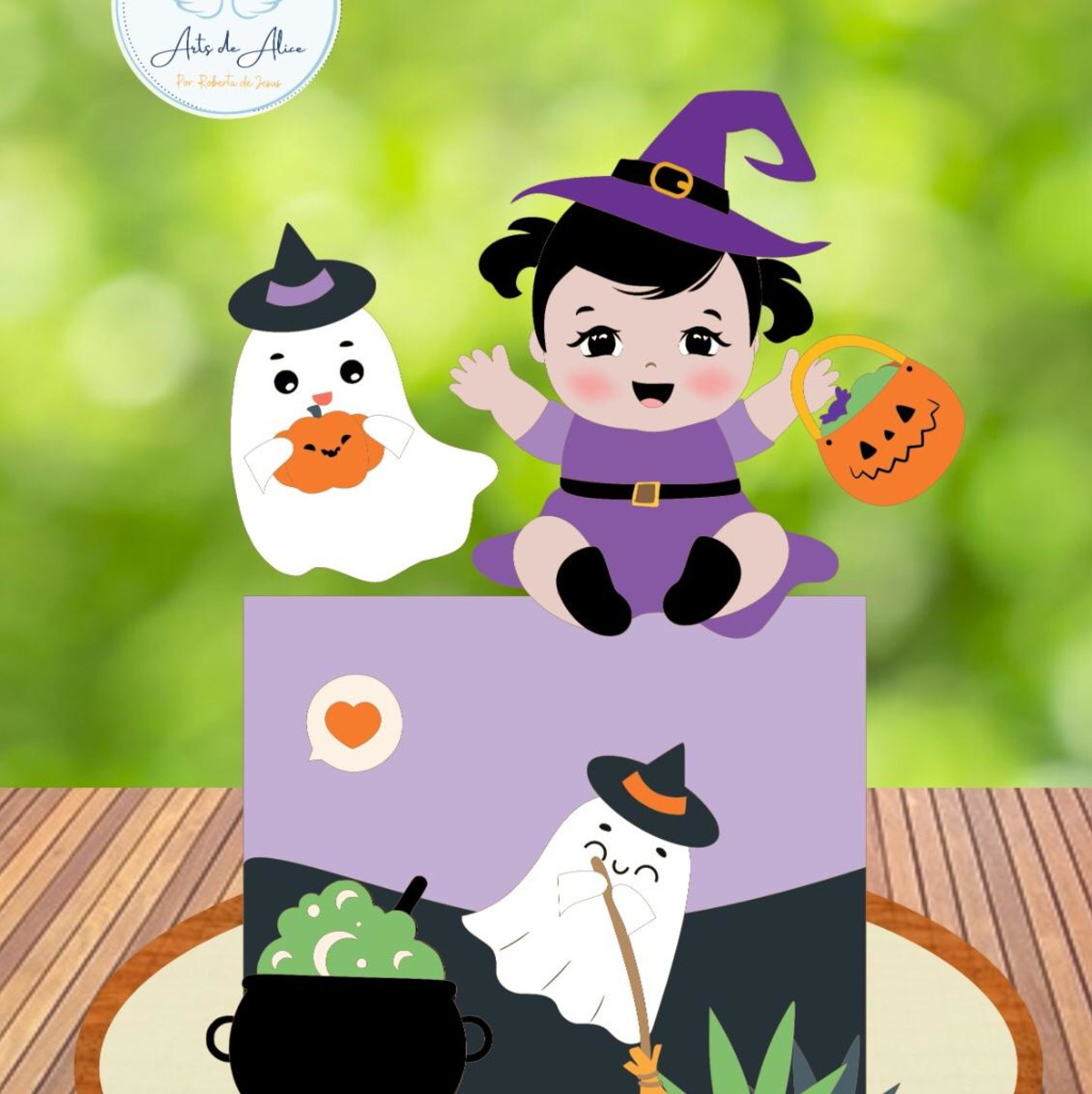 Arquivo Topo Halloween Bruxinha Baby Cute Nn