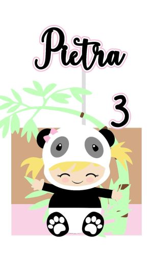 arquivo topo menina panda cute em camadas