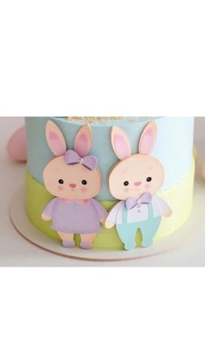 Arquivo Topo Páscoa Casal Coelhinhos