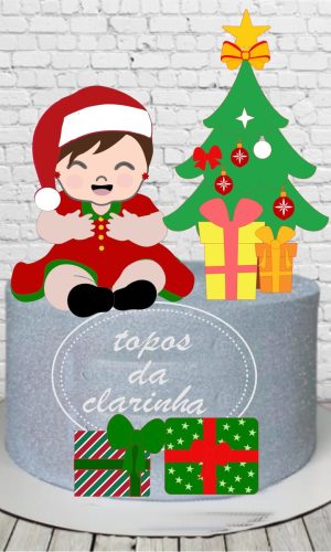 Arquivos de Corte Topo de Bolo Baby Natal Camada