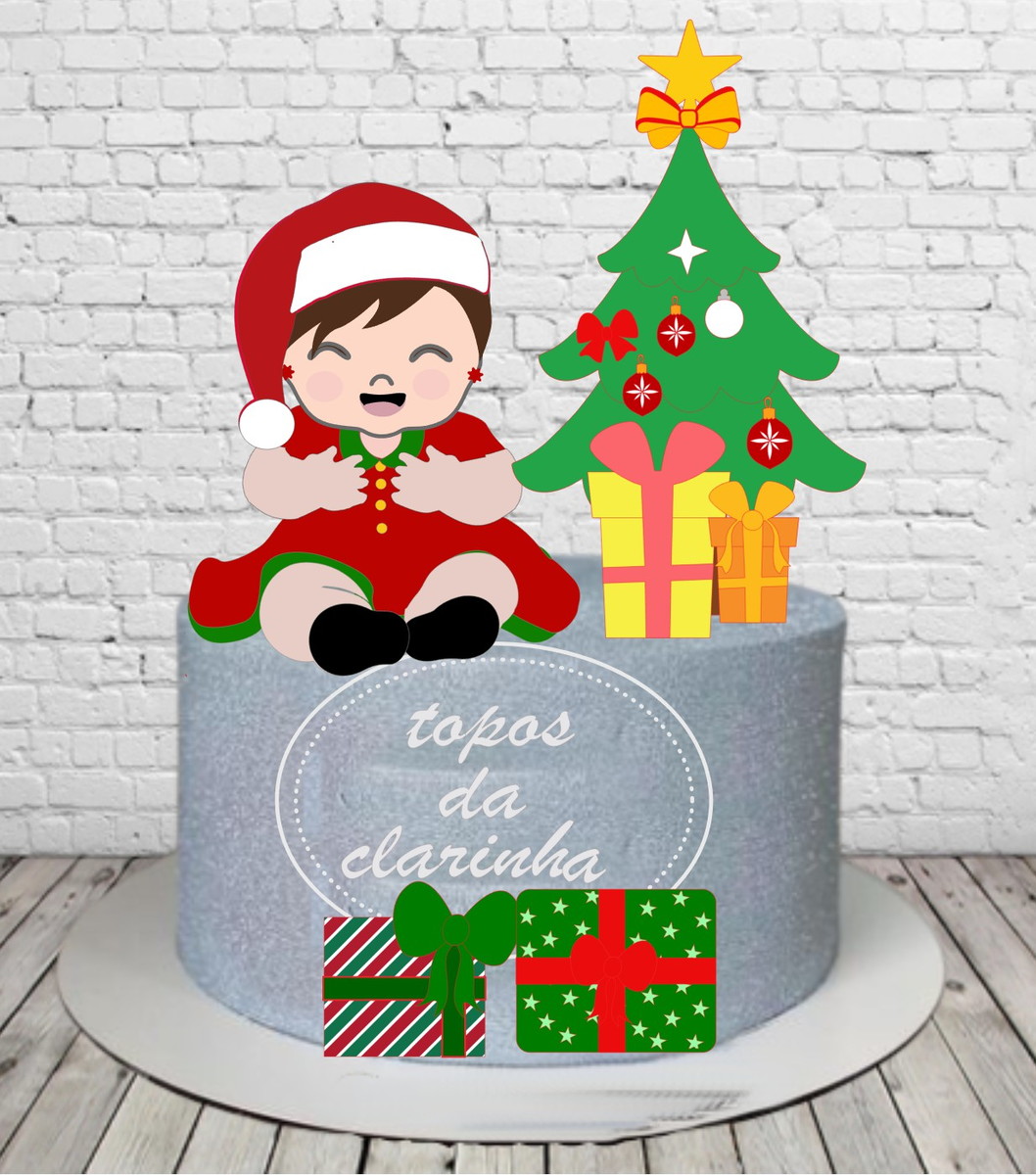 Arquivos de Corte Topo de Bolo Baby Natal Camada