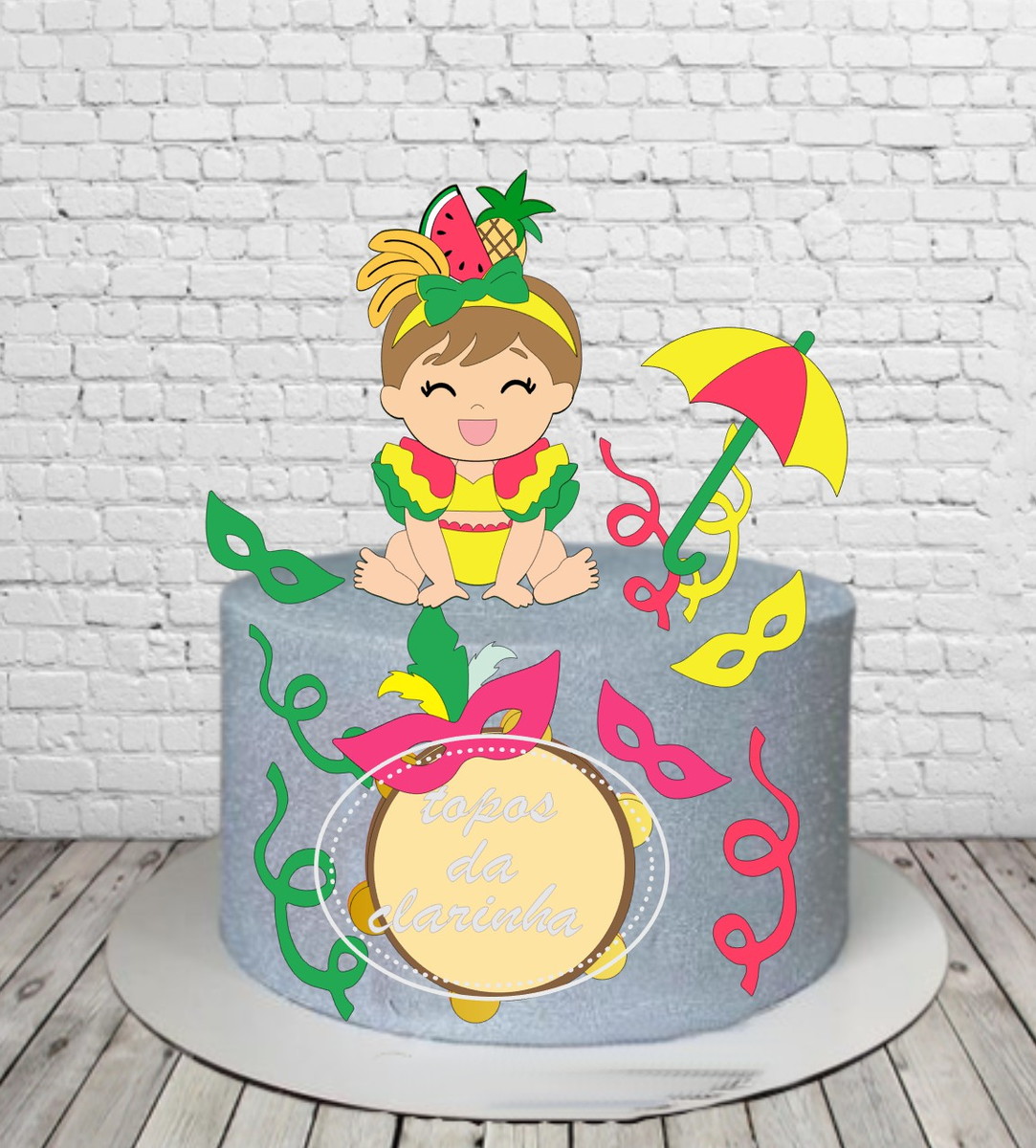 Arquivos de Corte Topo de Bolo Carnaval Baby Camada