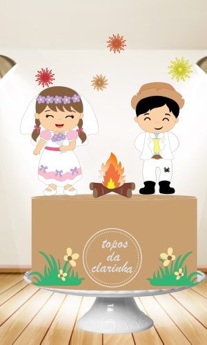ARQUIVOS DE CORTE TOPO DE BOLO CASAMENTO CAIPIRA