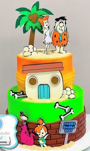 Arquivos de Corte Topo/bolo Família Flintstones 100% Camadas