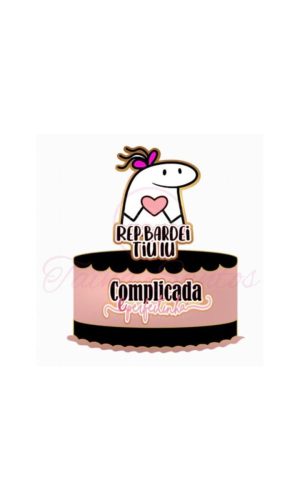 Arquivos de Corte Topo de Bolo Flork Menina 3d