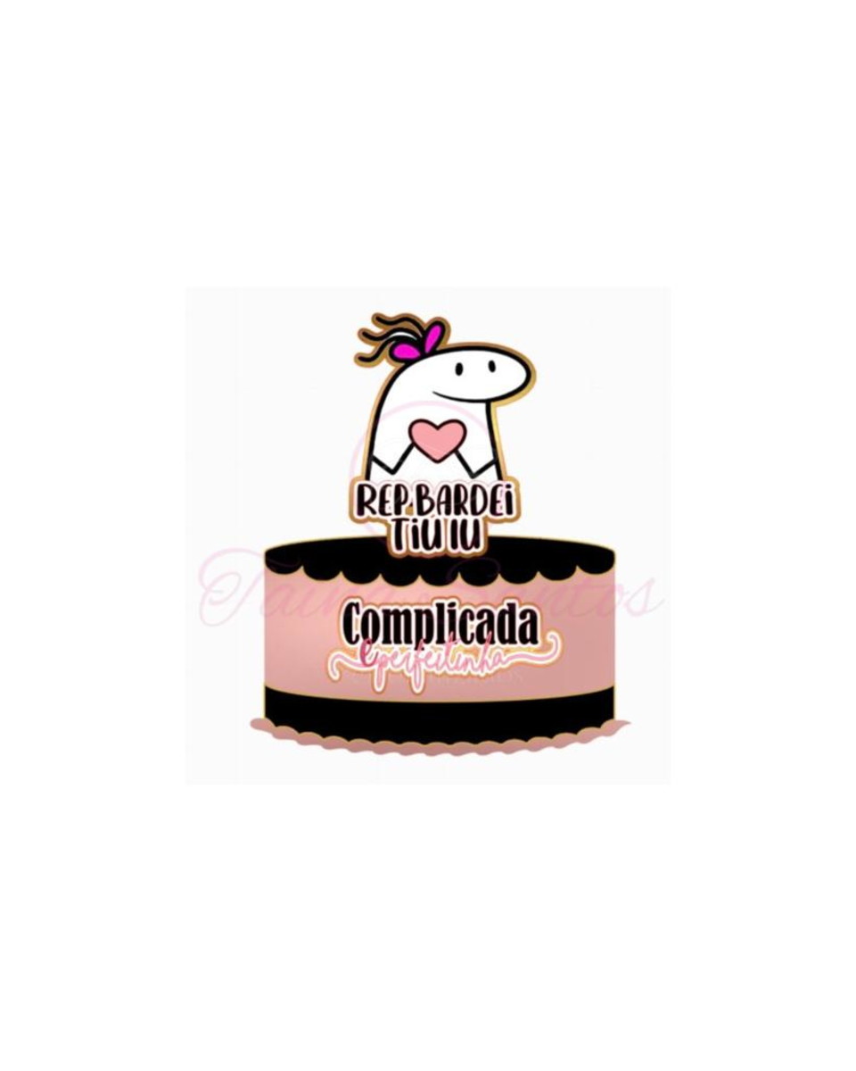 Arquivos de Corte Topo de Bolo Flork Menina 3d
