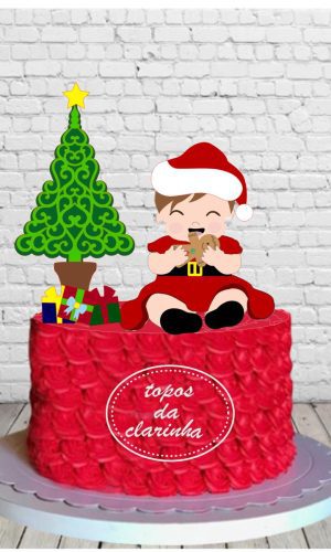 Arquivos de Corte Topo de Bolo Natal Baby Camada