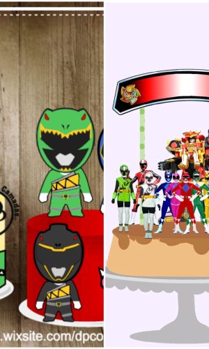 ARQUIVOS DE CORTE TOPO DE BOLO power ranger