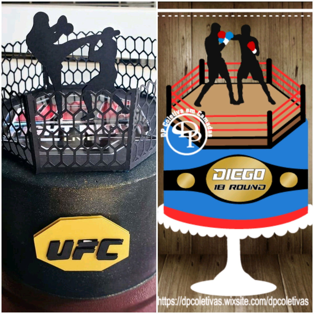 ARQUIVOS DE CORTE TOPOs DE BOLO octógono ufc