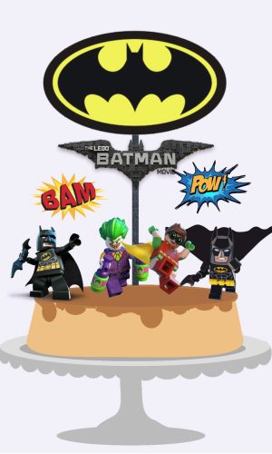 Arquivos Silhouette topo de bolo Batman lego em camadas