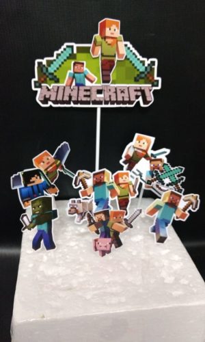 Arquivos Silhouette topo de bolo MineCraft 69