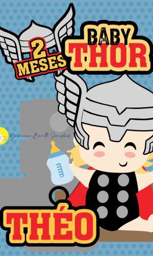 Baby Thor - Topo de Bolo - Arquivo de Corte em Camadas