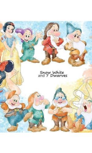 Branca de Neve Aquarela Digital