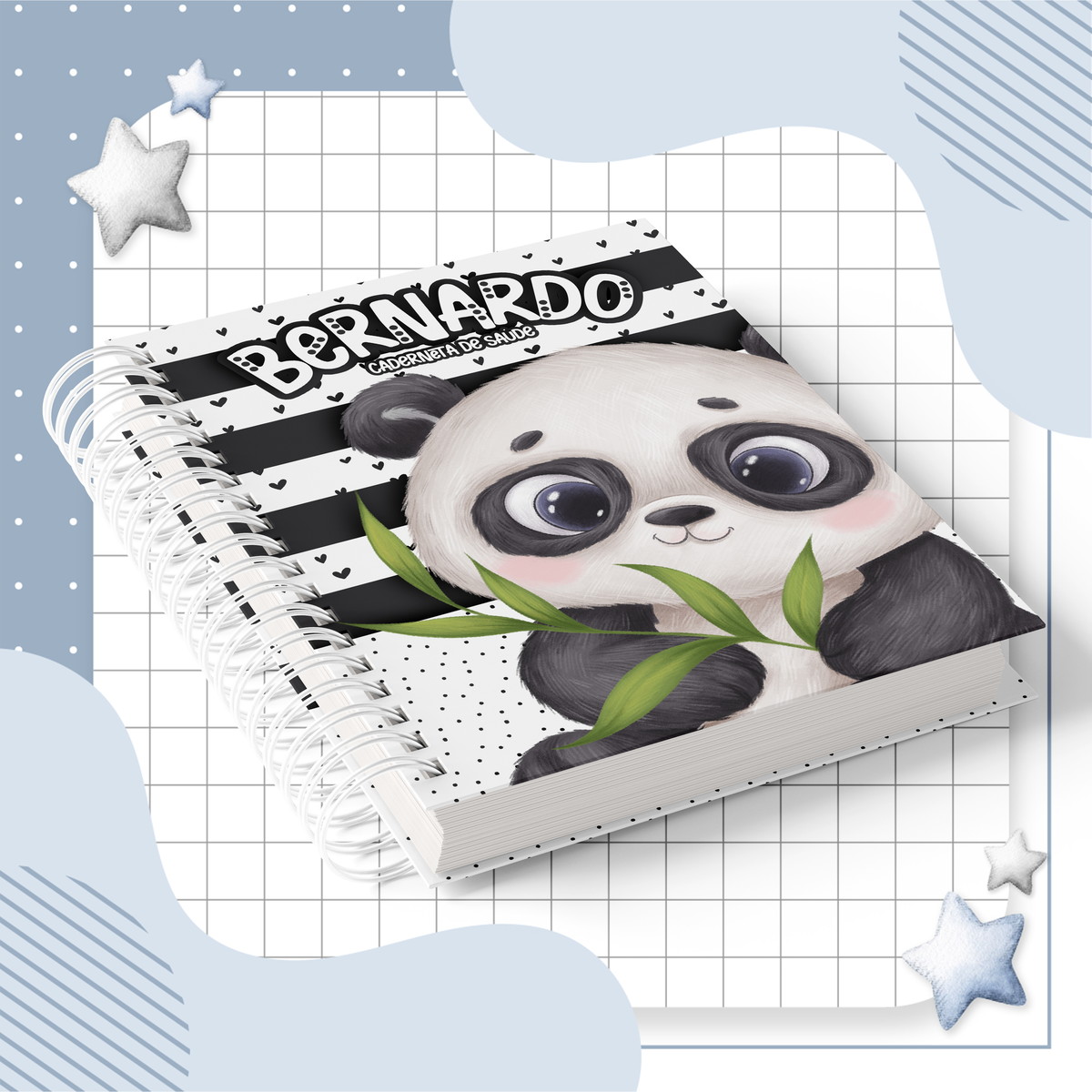 Caderneta de Vacinação Panda Aquarela - Arquivo Digital - Imagem 2