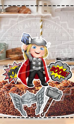 TOPO DE BOLO AVENGERS THOR - ARQUIVO DIGITAL