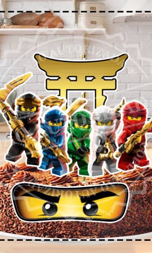 TOPO DE BOLO LEGO NINJADO - ARQUIVO DIGITAL